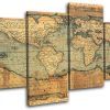Vintage World Map Wall Art (Photo 2 of 20)