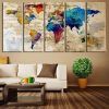 World Map Wall Art Canvas (Photo 10 of 20)