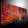 Abstract Metal Wall Art Painting (Photo 14 of 15)