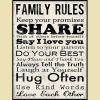 Canvas Wall Art Family Rules (Photo 15 of 15)