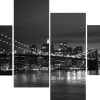 New York Skyline Canvas Black and White Wall Art (Photo 5 of 20)