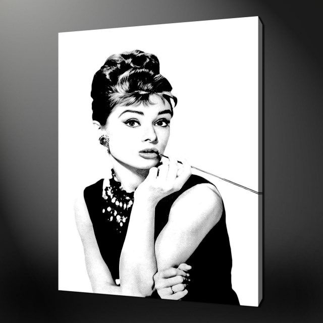  Best 20+ of Glamorous Audrey Hepburn Wall Art