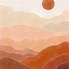 Abstract Terracotta Landscape Wall Art (Photo 1 of 15)