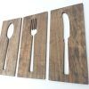 Wooden Fork and Spoon Wall Art (Photo 3 of 20)