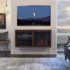 Modern Farmhouse Fireplace Credenza Tv Stands Rustic Gray Finish (Photo 10 of 15)