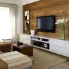 Ola 8137 Chocolate Walnut Curved Tv Cabinet with Most Up-to-Date Tv Cabinets (Photo 4095 of 7825)