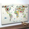 Wall Art Map of World (Photo 14 of 25)