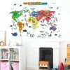 Wall Art Stickers World Map (Photo 16 of 25)