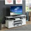 Wood Corner Storage Console Tv Stands for Tvs Up to 55" White (Photo 13 of 15)