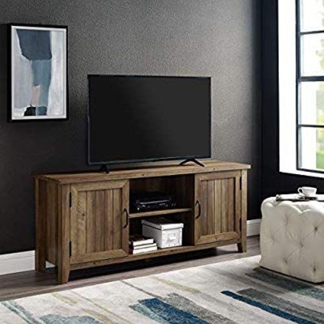 The Best Walker Edison Farmhouse Tv Stands with Storage Cabinet Doors and Shelves