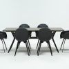 Weaver Dark 7 Piece Dining Sets With Alexa White Side Chairs (Photo 2 of 25)