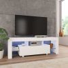 Ktaxon Modern High Gloss Tv Stands With Led Drawer and Shelves (Photo 1 of 15)