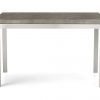 Parsons Clear Glass Top & Elm Base 48X16 Console Tables (Photo 9 of 25)