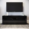 Rustic Grey Tv Stand Media Console Stands for Living Room Bedroom (Photo 4 of 15)