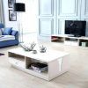 Popular Tv Stand Coffee Table Sets with Modern Balck Wood Furniture Tea Coffee Table Tv Cabinet Set, Smart (Photo 7139 of 7825)