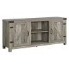 Modern Farmhouse Style 58" Tv Stands With Sliding Barn Door (Photo 1 of 15)