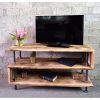 Industrial Chic Reclaimed Wood Tv Stand Media Unit With 3 Drawers throughout Famous Reclaimed Wood and Metal Tv Stands (Photo 7394 of 7825)