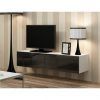 Tv Stands With 2 Open Shelves 2 Drawers High Gloss Tv Unis (Photo 2 of 15)