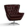 Espresso Leather Swivel Chairs (Photo 10 of 25)