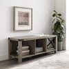 Tv Stands With Table Storage Cabinet in Rustic Gray Wash (Photo 13 of 15)