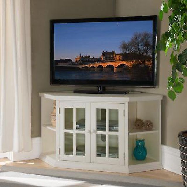 15 Collection of White Corner Tv Cabinets