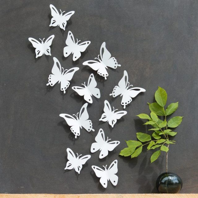  Best 20+ of White Metal Butterfly Wall Art