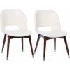 White Leather Dining Chairs (Photo 12 of 25)