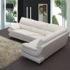 White Leather Corner Sofa (Photo 8 of 20)