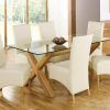 Glass and Oak Dining Tables and Chairs (Photo 9 of 25)