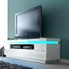 Current White High Gloss Tv Stands intended for Ovio - White High Gloss Tv Unit With Led Lights - Tv Stands (1763 (Photo 7122 of 7825)