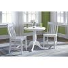 Weaver Dark 7 Piece Dining Sets With Alexa White Side Chairs (Photo 6 of 25)