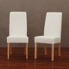 White Leather Dining Chairs (Photo 11 of 25)