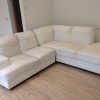 White Leather Corner Sofa (Photo 17 of 20)