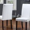 White Leather Dining Chairs (Photo 15 of 25)