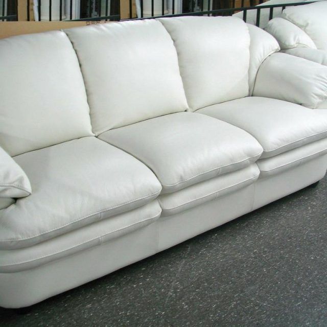 The 20 Best Collection of White Leather Sofas