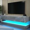Milano White Tv Stands With Led Lights (Photo 7 of 15)