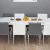 White Extendable Dining Tables and Chairs (Photo 3 of 25)