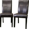 Dark Brown Leather Dining Chairs (Photo 10 of 25)