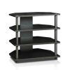Tier Entertainment Tv Stands in Black (Photo 15 of 15)