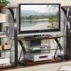 Tv Stands Fwith Tv Mount Silver/Black (Photo 12 of 15)