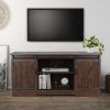 Tv Stands With Sliding Barn Door Console in Rustic Oak (Photo 9 of 15)