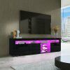 Zimtown Tv Stands With High Gloss Led Lights (Photo 8 of 15)