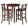 Winsome 3 Piece Counter Height Dining Sets (Photo 2 of 25)