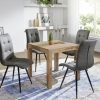 Jaxon Grey 5 Piece Round Extension Dining Sets With Wood Chairs (Photo 18 of 25)