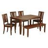 Wyatt 6 Piece Dining Sets With Celler Teal Chairs (Photo 3 of 25)