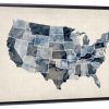 State Map Wall Art (Photo 6 of 20)