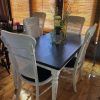 Washed Old Oak & Waxed Black Legs Bar Tables (Photo 22 of 25)