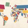 Abstract World Map Wall Art (Photo 7 of 20)