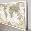 Framed World Map Wall Art (Photo 8 of 20)