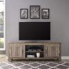 Woven Paths Farmhouse Barn Door Tv Stands in Multiple Finishes (Photo 4 of 14)